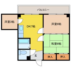 曽根マンションの物件間取画像